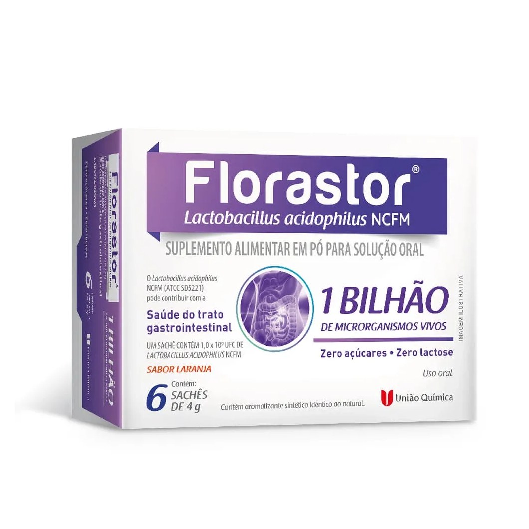 Florastor Com 6x4gr Saches 1bilhao Laranja