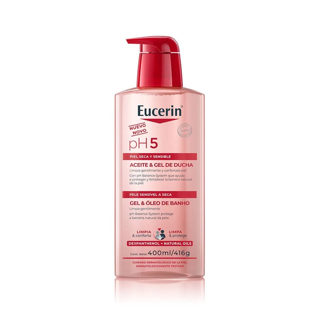 Gel E Óleo De Banho Eucerin Ph5 Pele Seca 400ml