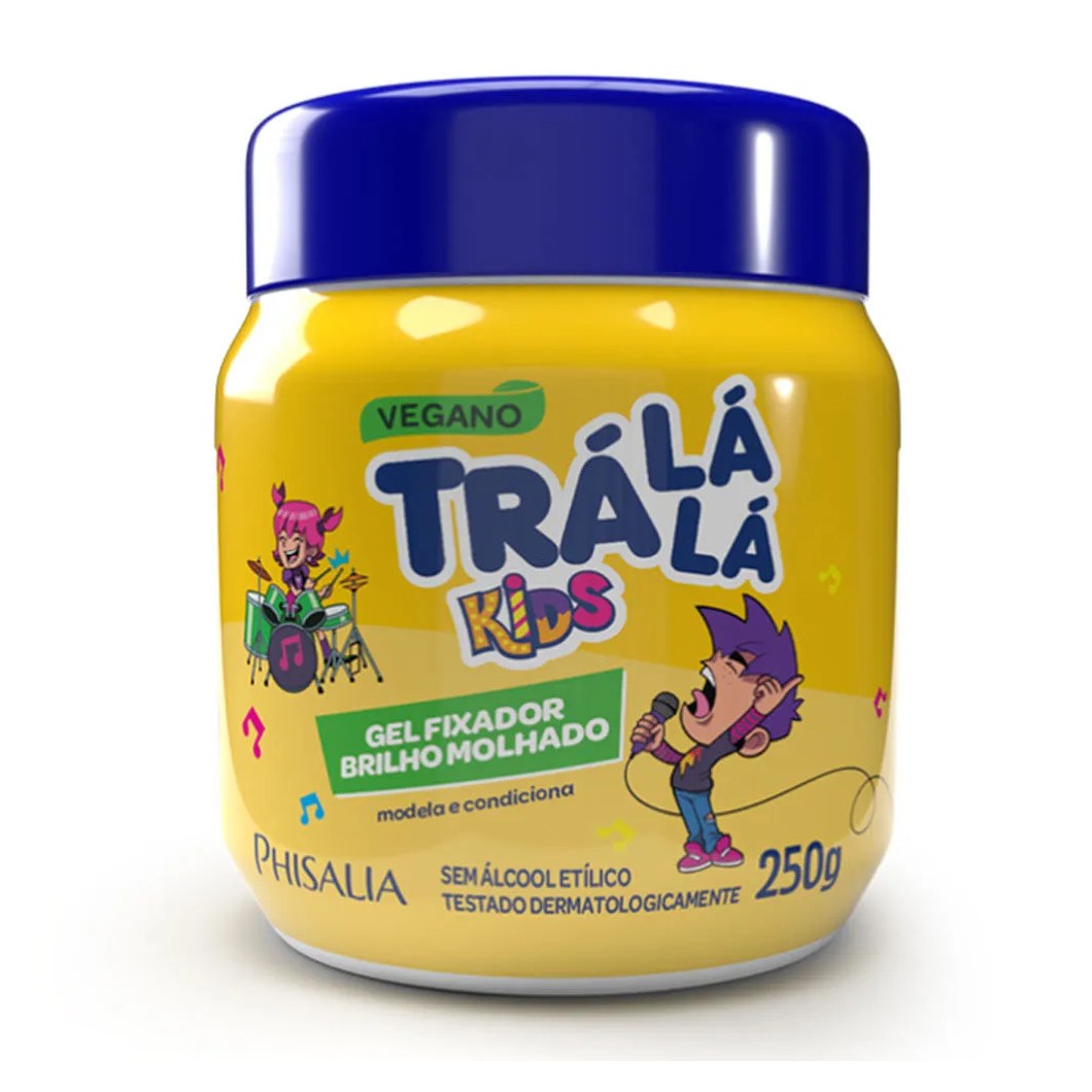 Gel Fixador Tra La La Kids 250gr Brilho Molhado