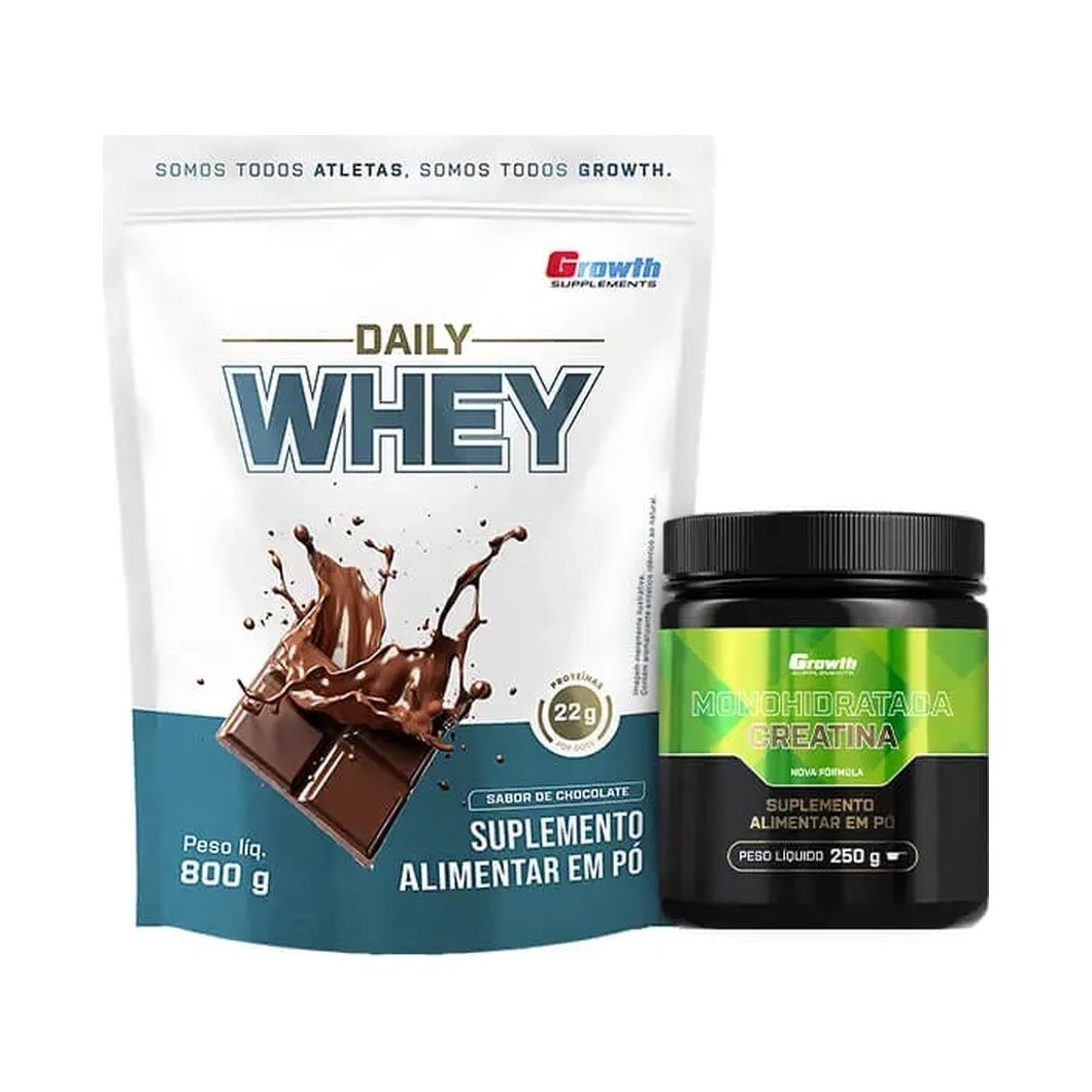 Kit Daily Whey 800g e Creatina Monohidratada 250g