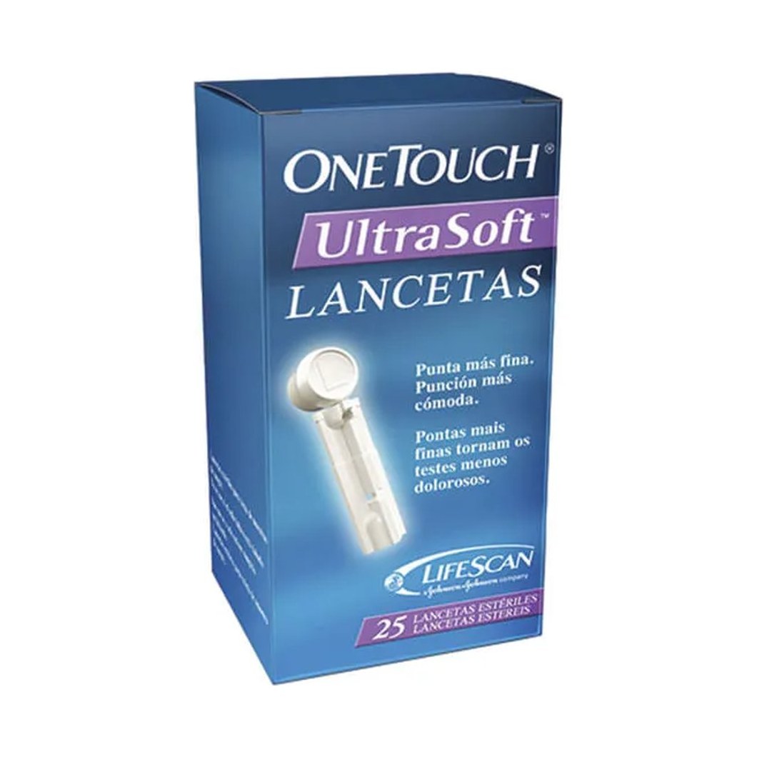 Lancetas Onetouch Ultrasoft Com 25 Unidades