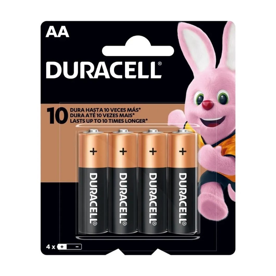Pilha Alcalina Aa Duracell Com 4 Unidades