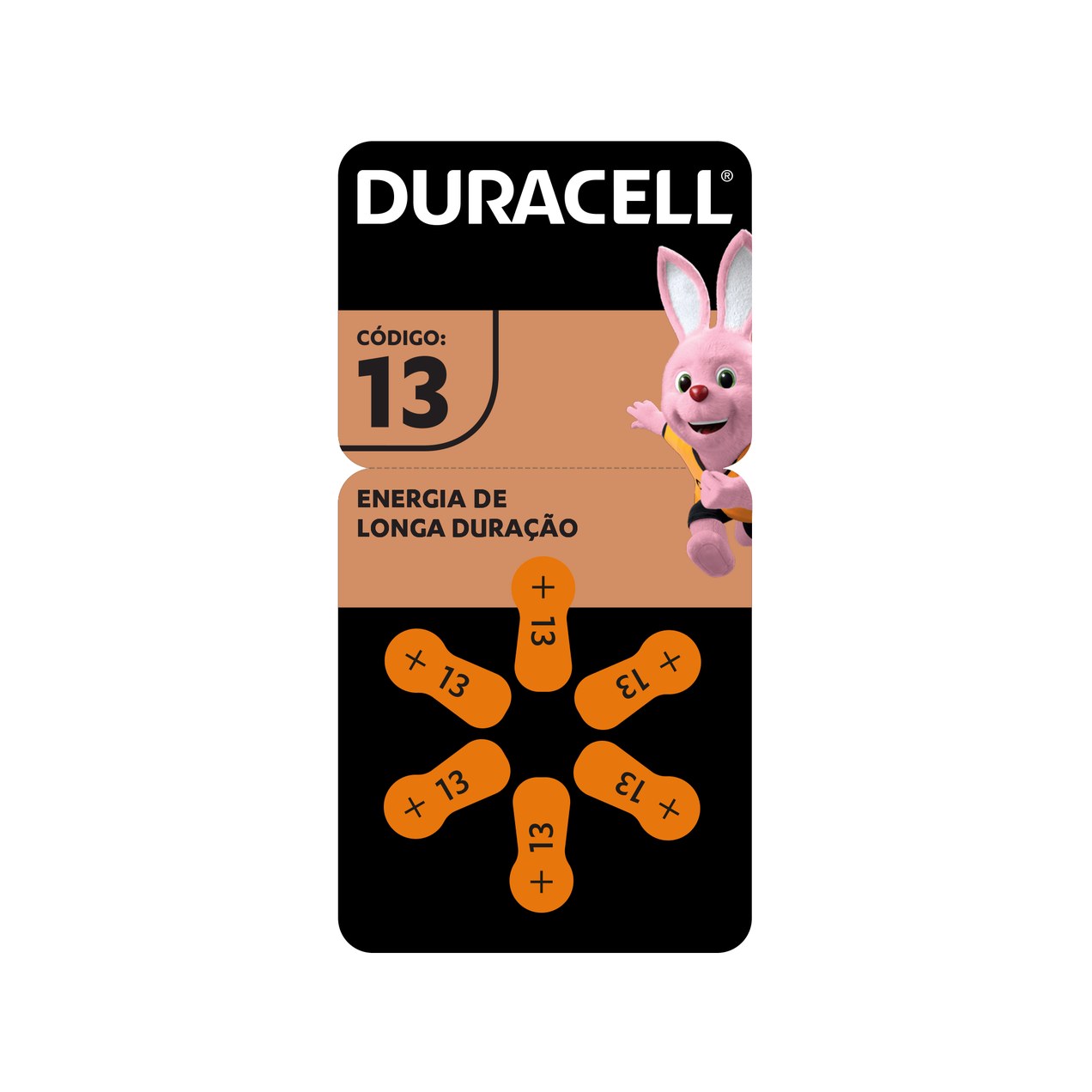 Pilha Auditiva Codigo 13 Duracell Com 6 Unidades