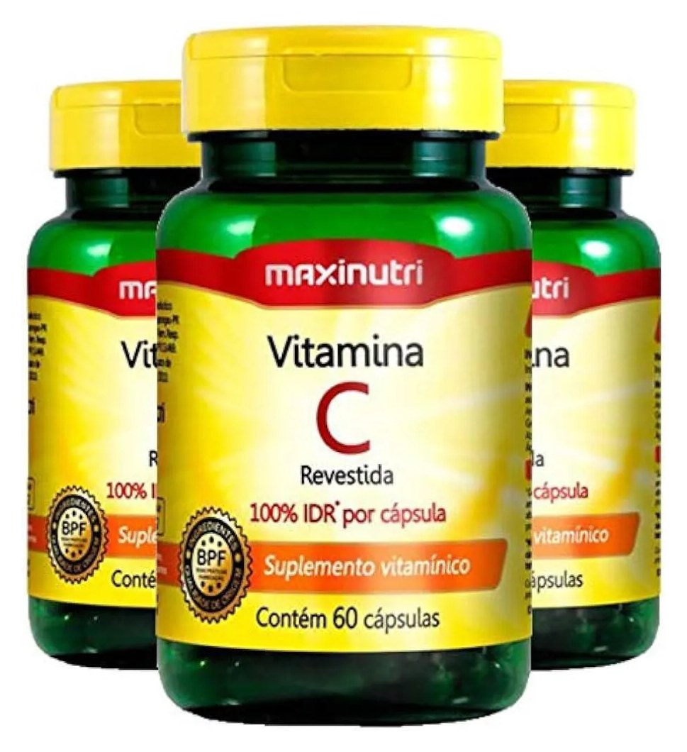 Vitamina C 3 Unidades de 60 Cápsulas Maxinutri