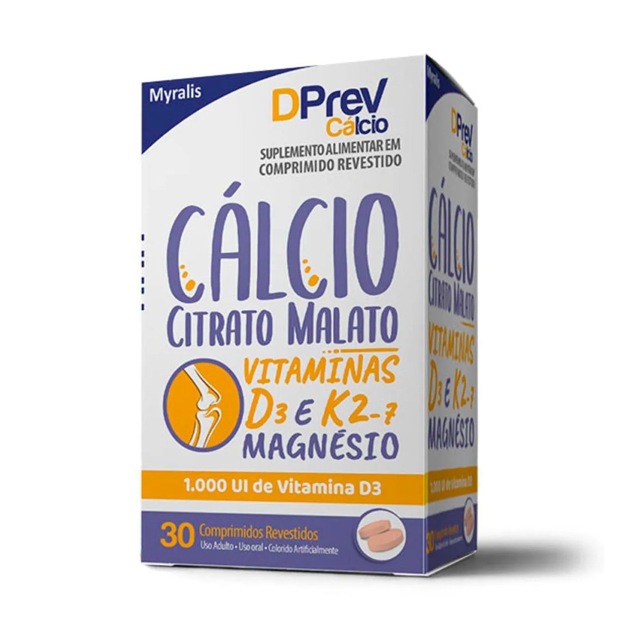 Vitamina D 1.000UI DPrev Cálcio 30 comprimidos
