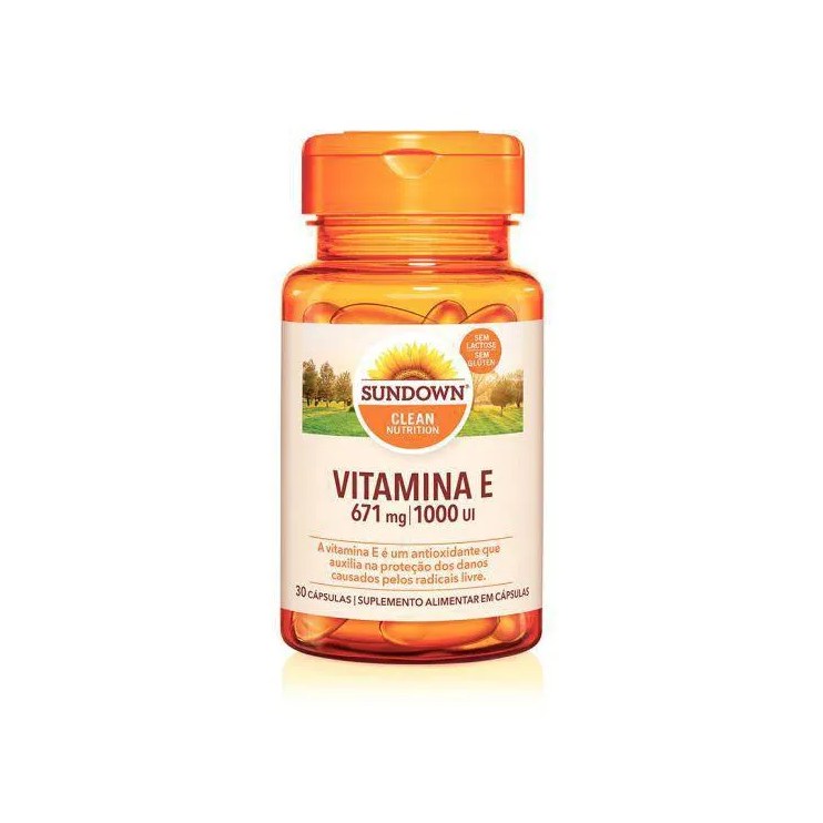 Vitamina E Sundown 1000UI 30 cápsulas