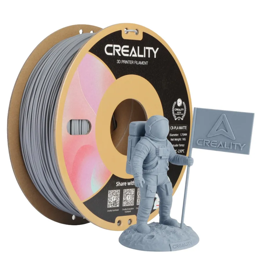 Creality Filamento Cr-Pla Matte Cinza Claro Fosco 1kg