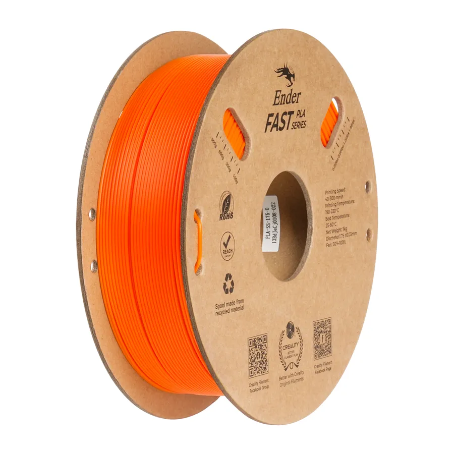 Filamento Ender Fast PLA Creality 1.75mm 1kg - Laranja