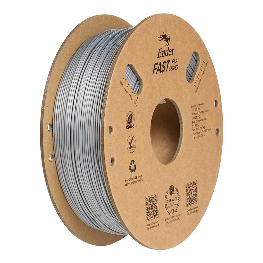 Filamento Ender Fast PLA Creality 1.75mm 1kg - Prateado