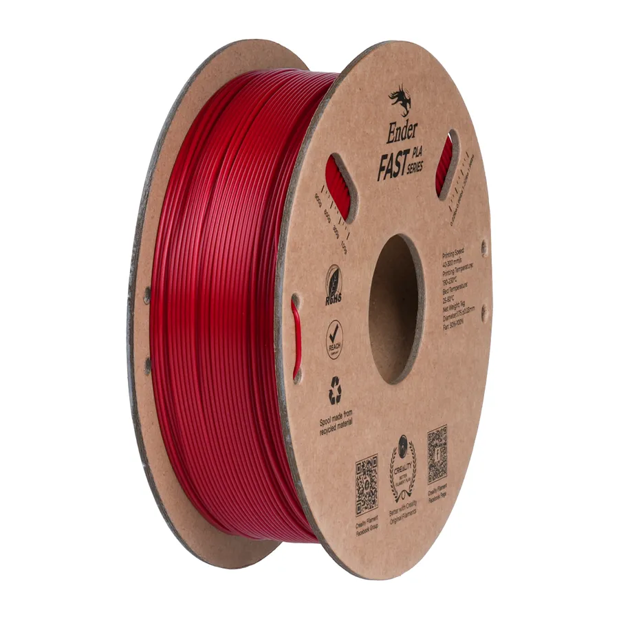 Filamento Ender Fast PLA Creality 1.75mm 1kg - Vermelho Fogo