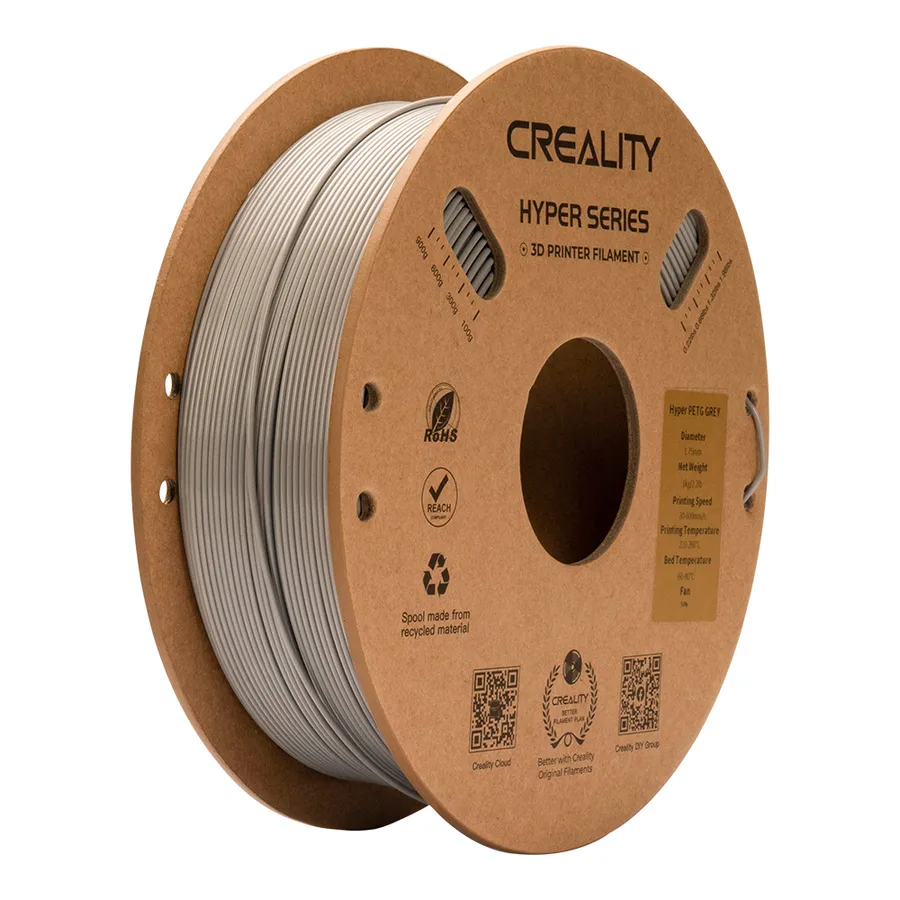 Filamento Hyper PETG Creality 1.75mm 1kg - Cinza