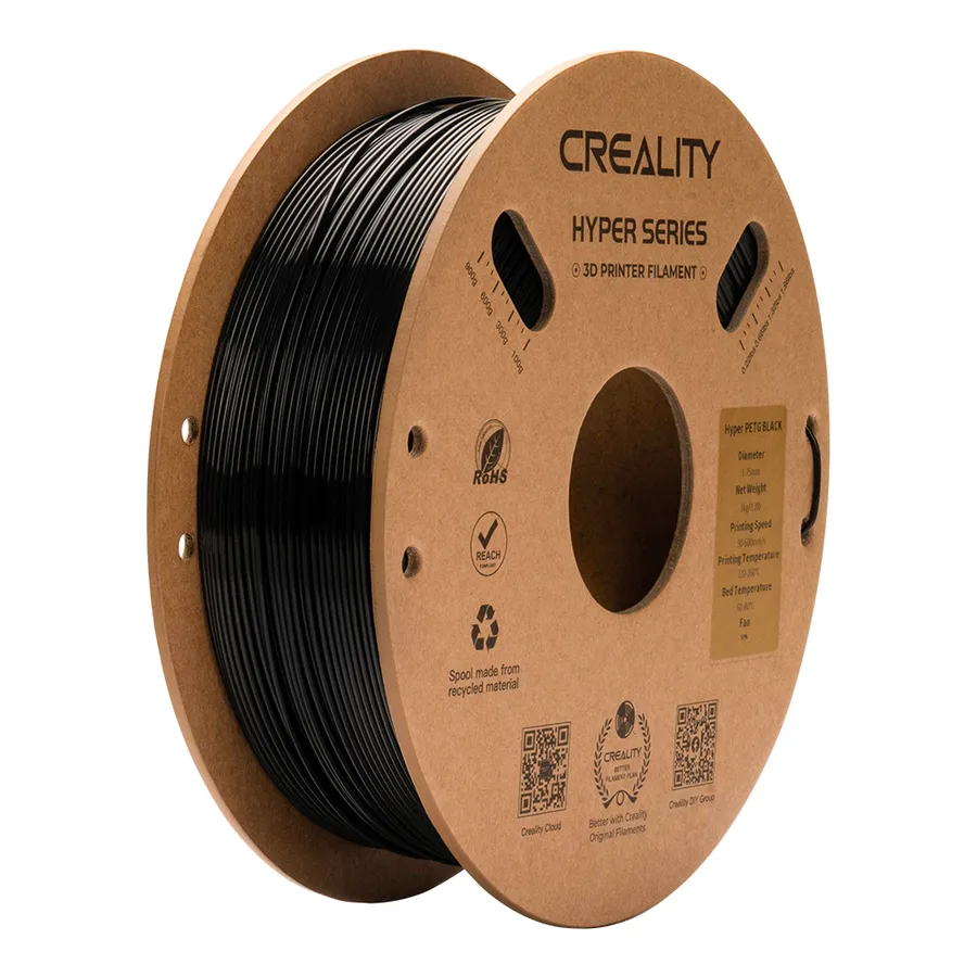 Filamento Hyper PETG Creality 1.75mm 1kg - Preto