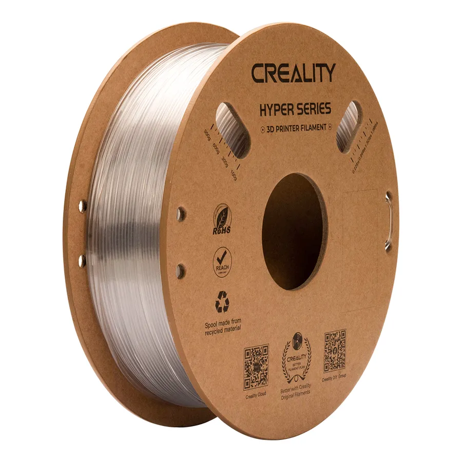 Filamento Hyper PETG Creality 1.75mm 1kg - Transparente