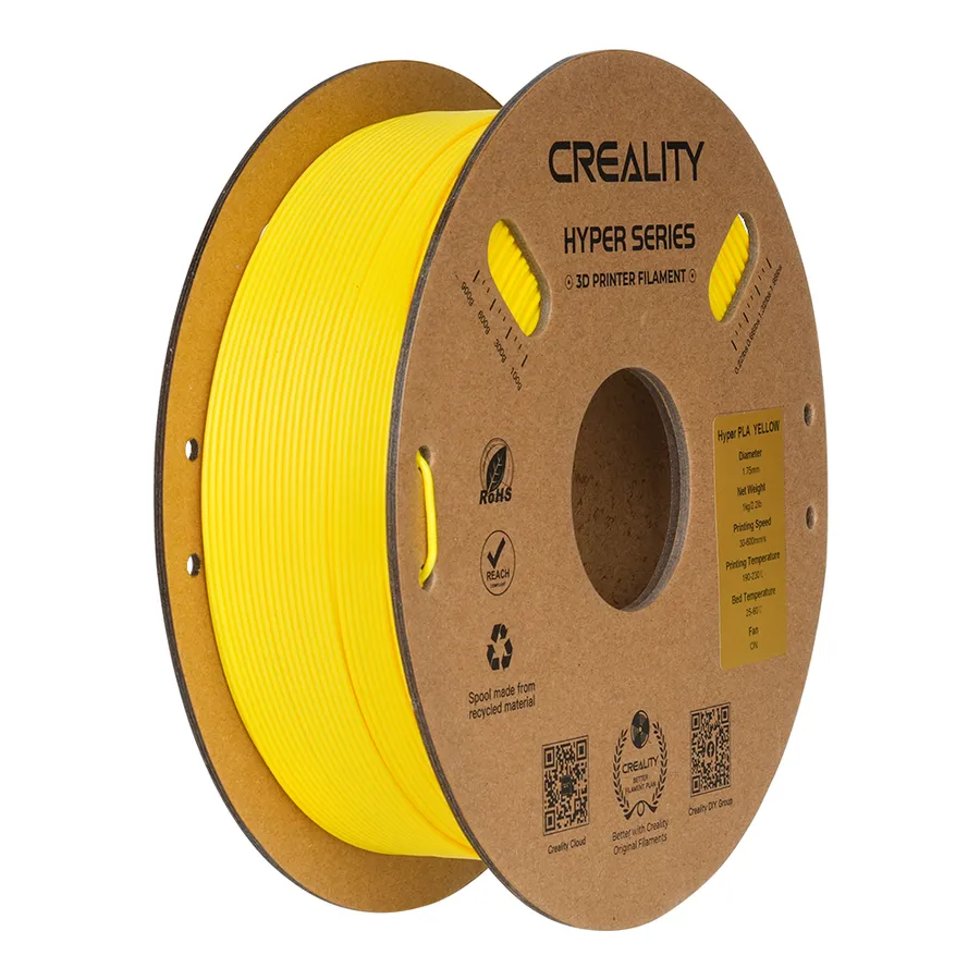 Filamento Hyper Series PLA Creality 1.75mm 1kg - Amarelo