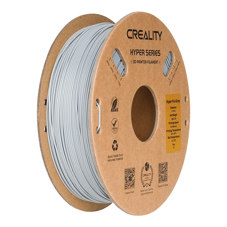Filamento Hyper Series PLA Creality 1.75mm 1kg - Cinza