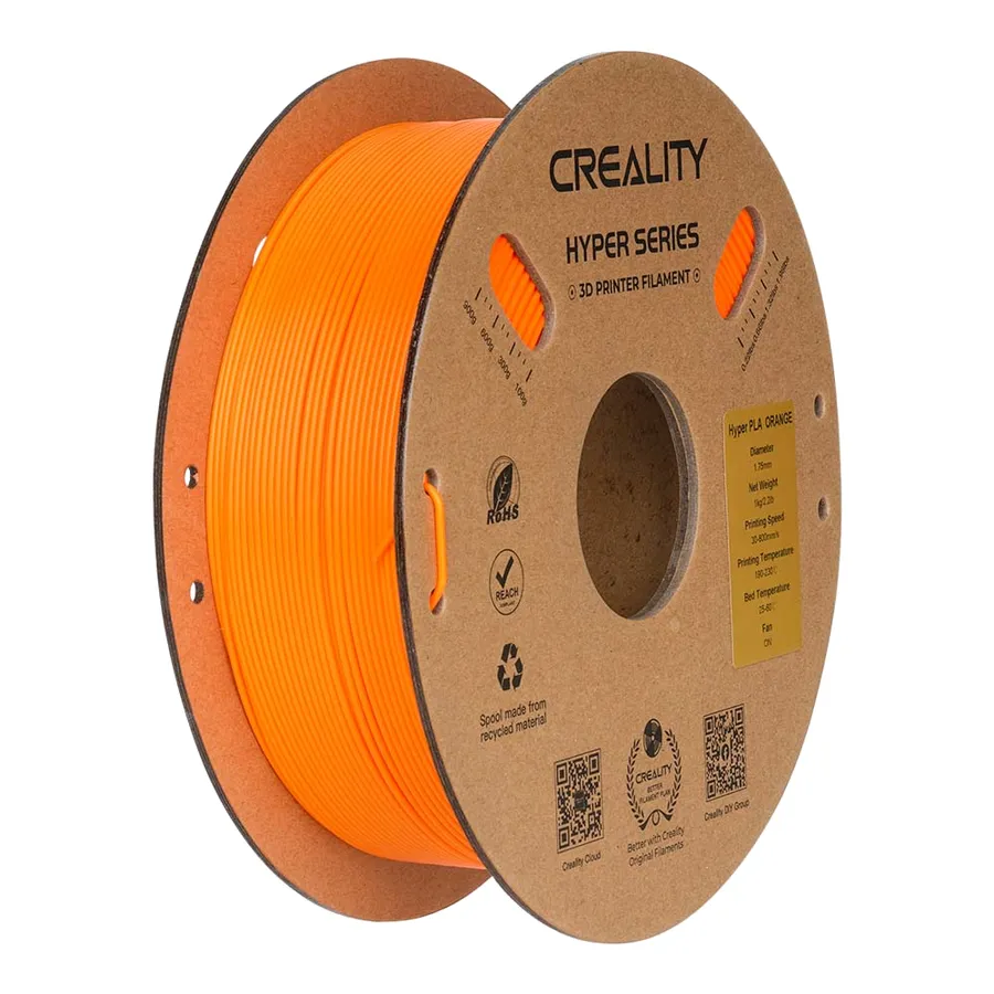 Filamento Hyper Series PLA Creality 1.75mm 1kg - Laranja