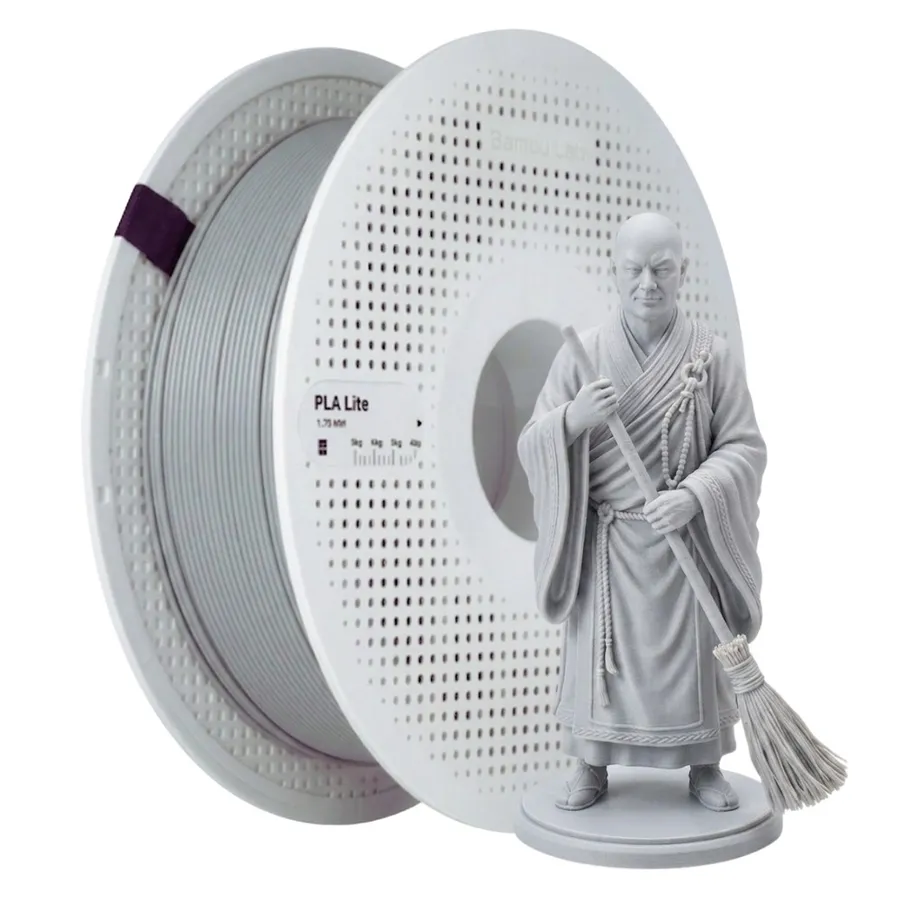 Filamento Impressão 3D Bambu Lab Pla Lite Cinza 1kg