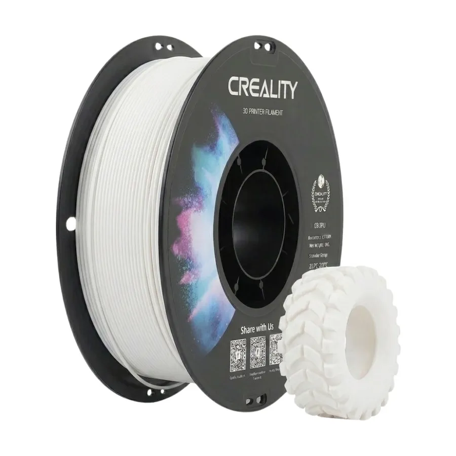 Filamento Impressão 3D Creality Cr-Tpu Flexível Branco 1Kg