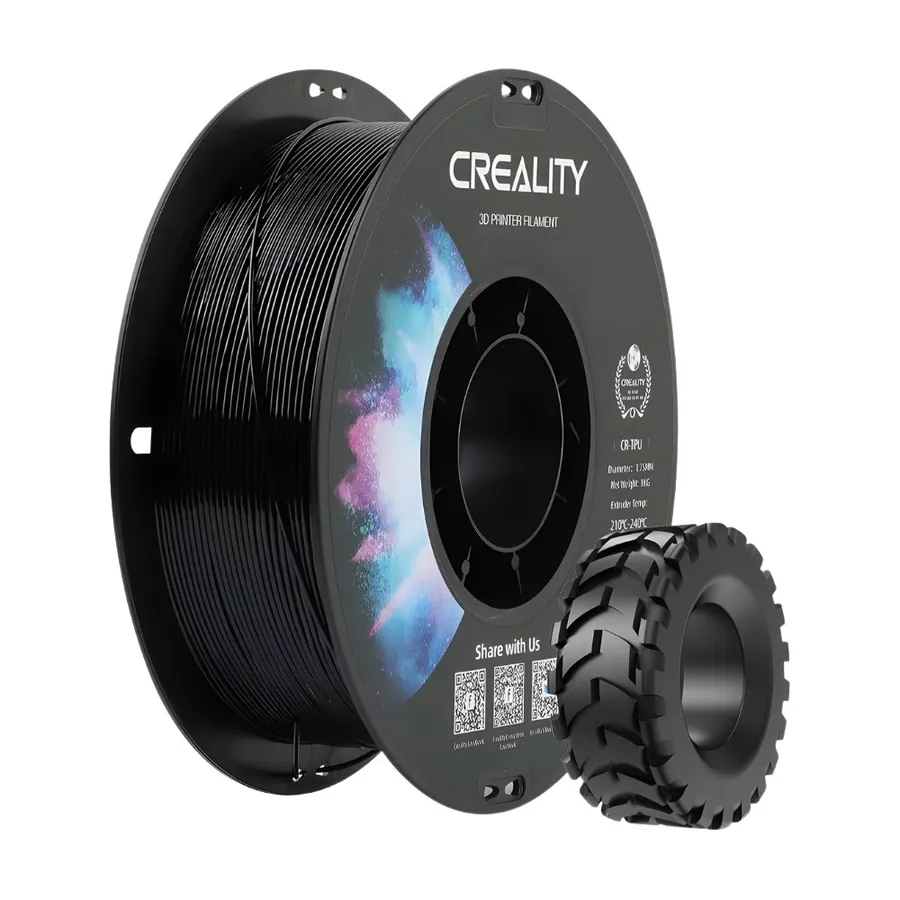 Filamento Impressão 3D Creality Cr-Tpu Flexível Preto 1Kg