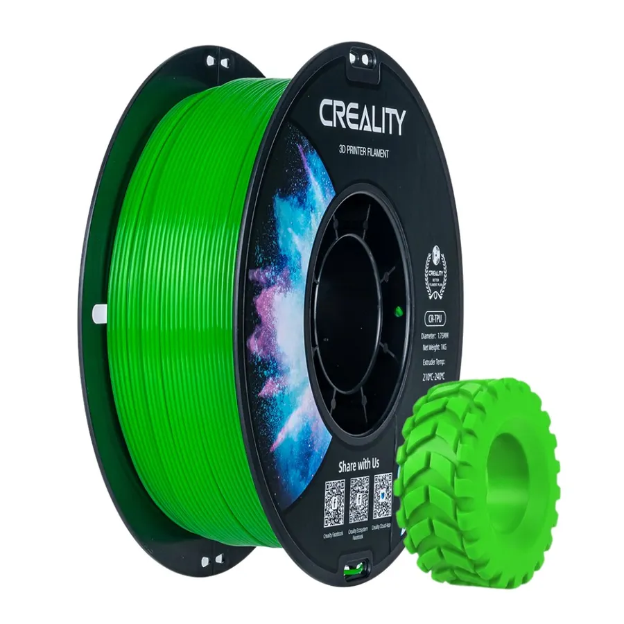 Filamento Impressão 3D Creality Cr-Tpu Flexível Verde 1Kg