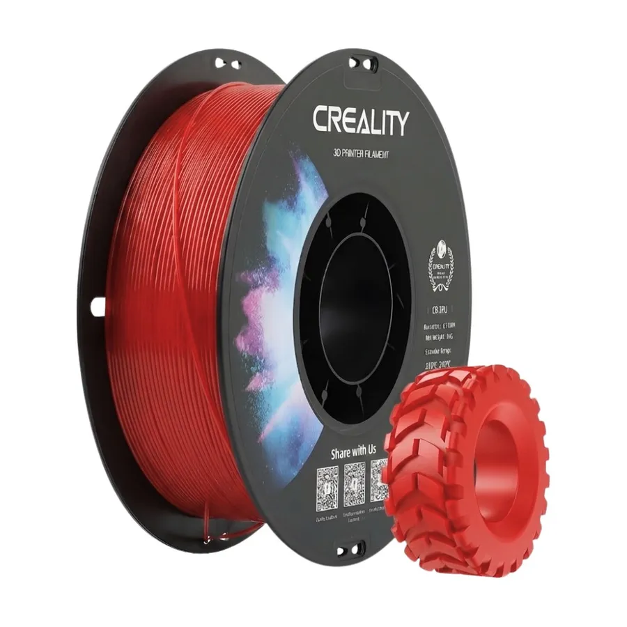 Filamento Impressão 3D Creality Cr-Tpu Flexível Vermelho 1Kg