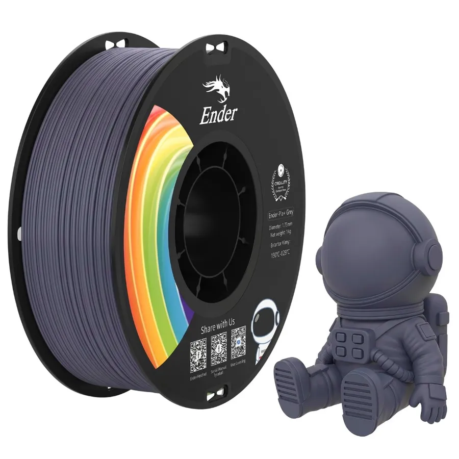 Filamento Impressão 3D Creality En-Pla+ Cinza Escuro 1kg