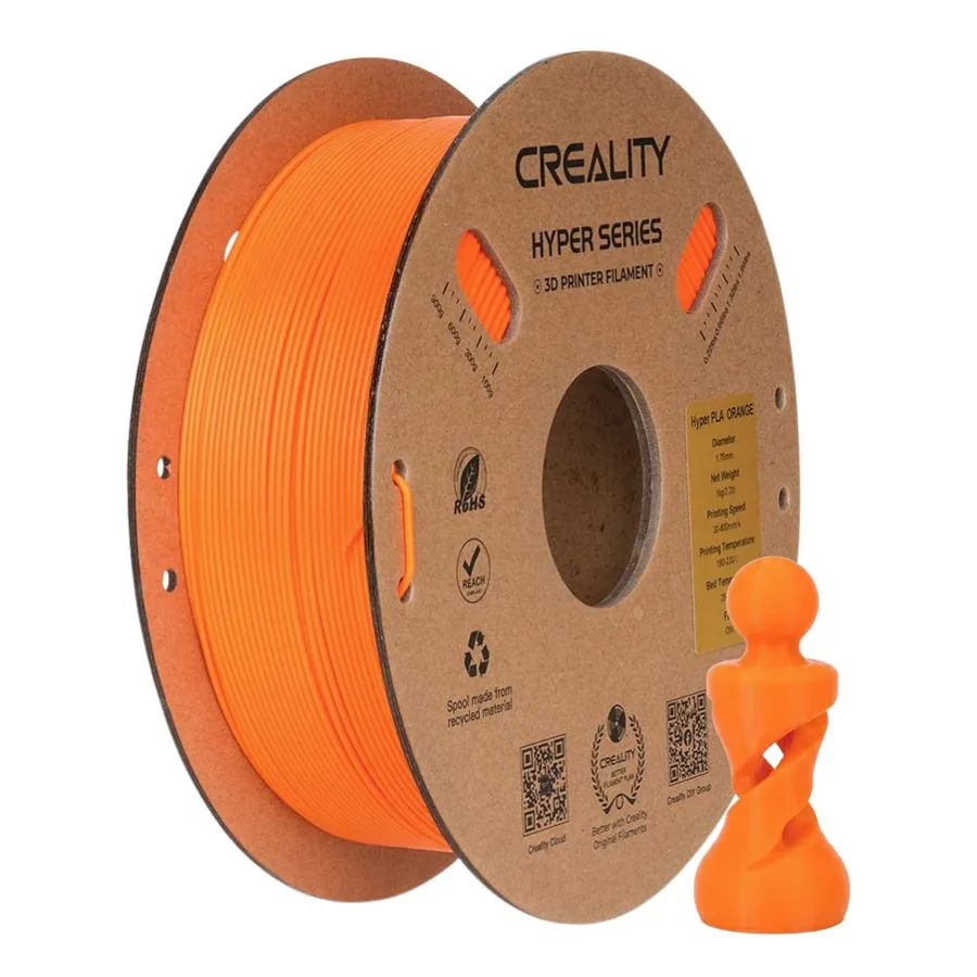 Filamento Impressão 3D Creality Hyper Pla Laranja 1kg