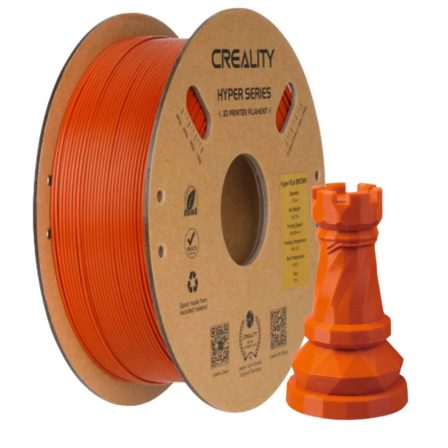 Filamento Impressão 3D Creality Hyper Pla Marrom Caramelo 1kg