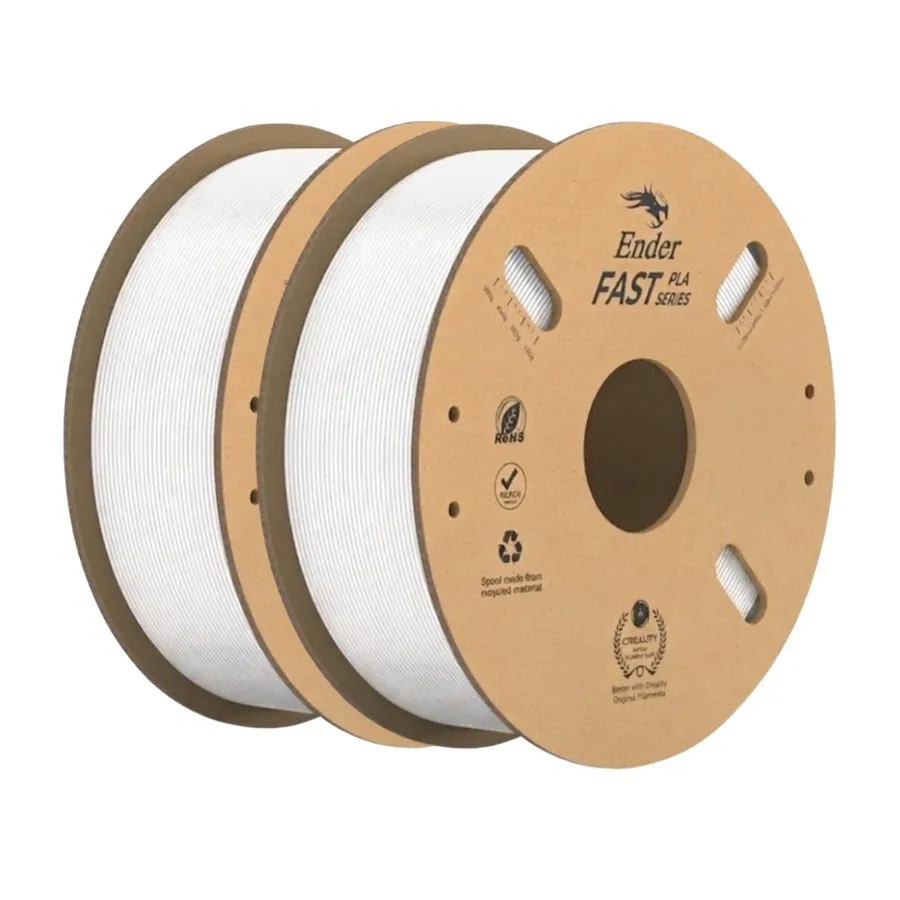 Filamento Impressão 3D Creality Kit Ender Fast Pla Branco 1kg - 2un