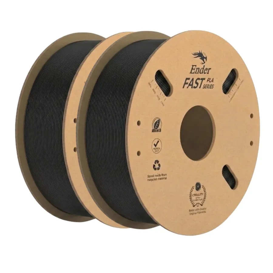Filamento Impressão 3D Creality Kit Ender Fast Pla Preto 1kg - 2un