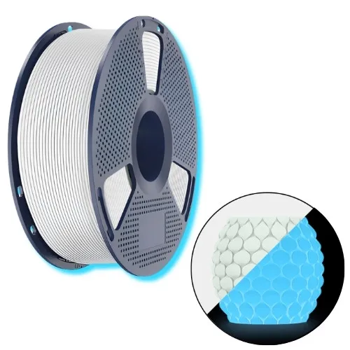 Filamento Impressão 3D Sunlu Pla Luminoso Glow Branco-Azul 1kg