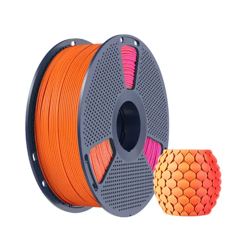 Filamento Impressão 3D Sunlu Pla Matte Fosco Bicolor Laranja e Vermelho 1kg