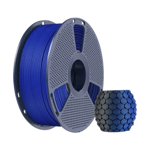 Filamento Impressão 3D Sunlu Pla Matte Fosco Bicolor Preto e Azul 1kg