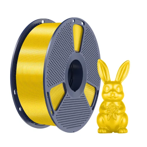 Filamento Impressão 3D Sunlu Pla+ Silk Amarelo 1kg