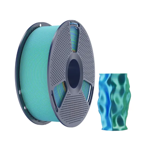 Filamento Impressão 3D Sunlu Pla Silk Bicolor Azul e Verde 1kg