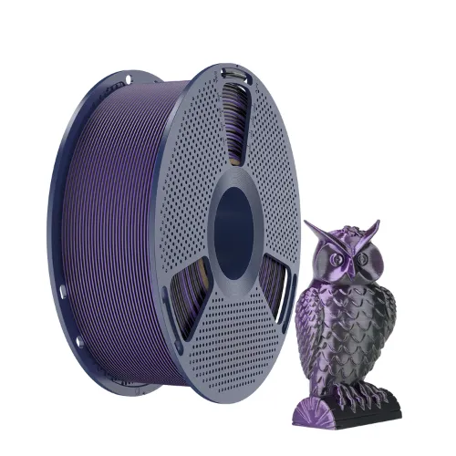 Filamento Impressão 3D Sunlu Pla Silk Bicolor Preto e Roxo 1kg