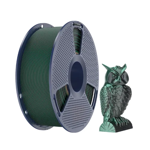 Filamento Impressão 3D Sunlu Pla Silk Bicolor Preto e Verde 1kg