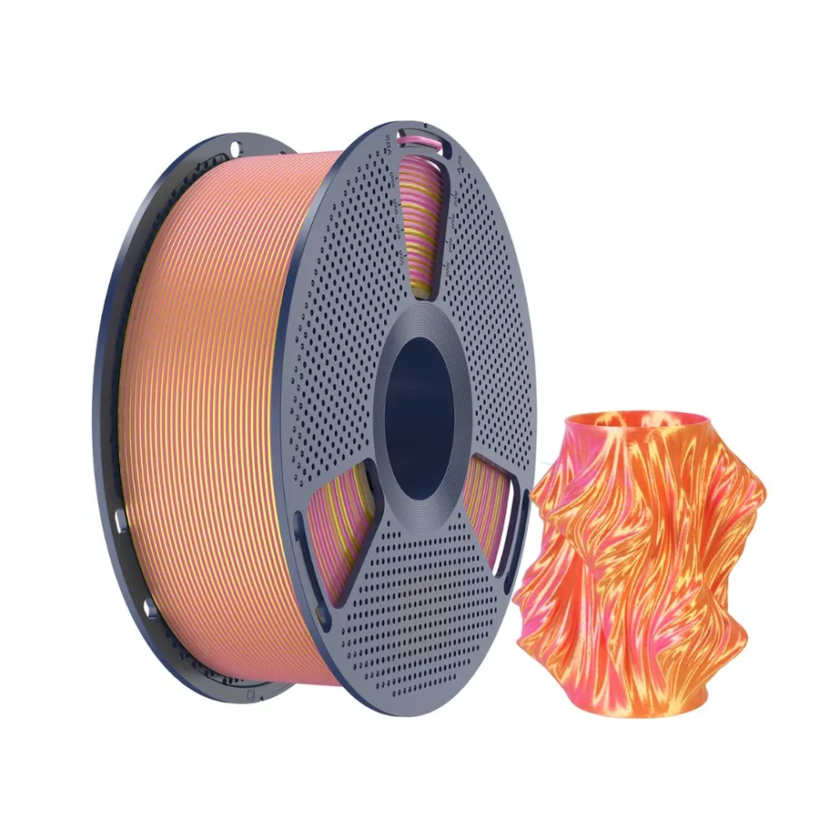 Filamento Impressão 3D Sunlu Pla Silk Bicolor Rosa Pink e Dourado 1kg