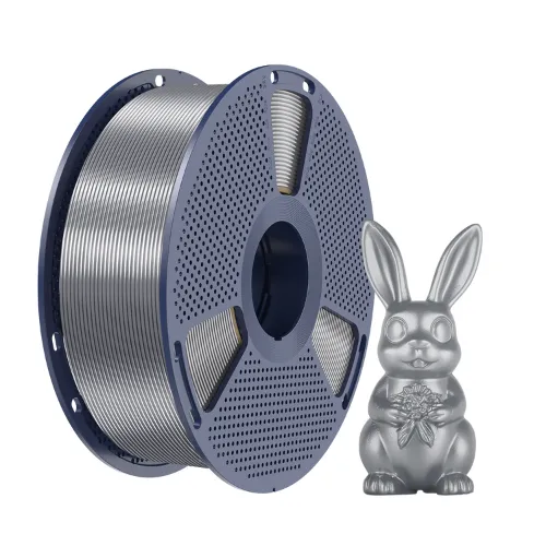 Filamento Impressão 3D Sunlu Pla+ Silk Cinza 1kg