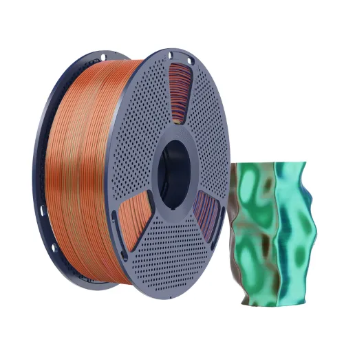 Filamento Impressão 3D Sunlu Pla Silk Tricolor Laranja Azul Verde 1kg