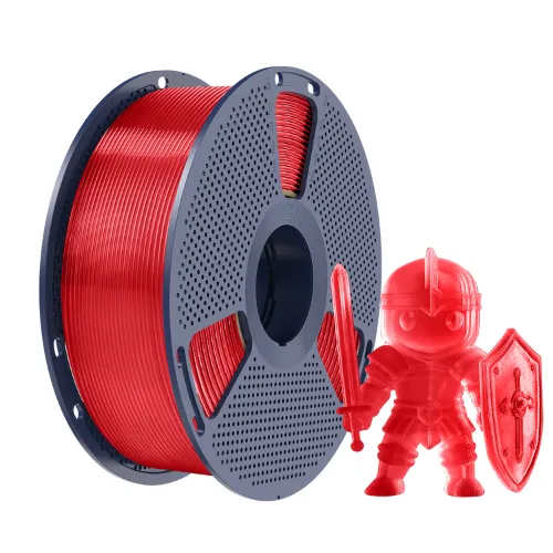 Filamento Impressão 3D Sunlu Pla Translucido Vermelho Morango 1kg