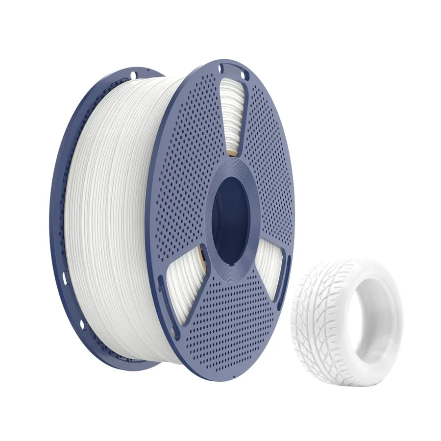 Filamento Impressão 3D Sunlu Tpu Flexivel 95A Branco 1kg