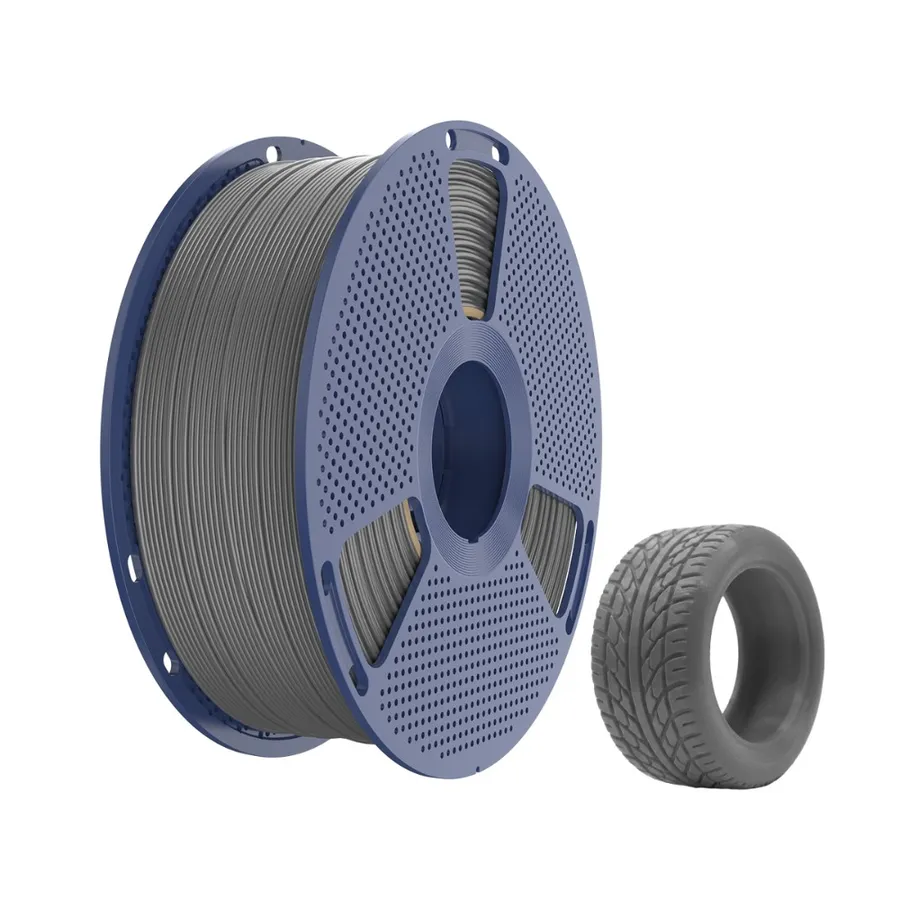 Filamento Impressão 3D Sunlu Tpu Flexivel 95A Cinza 1kg