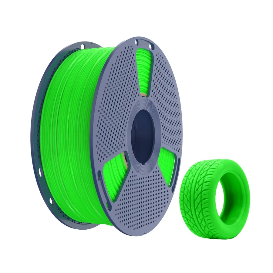 Filamento Impressão 3D Sunlu Tpu Flexivel 95A Verde 1kg