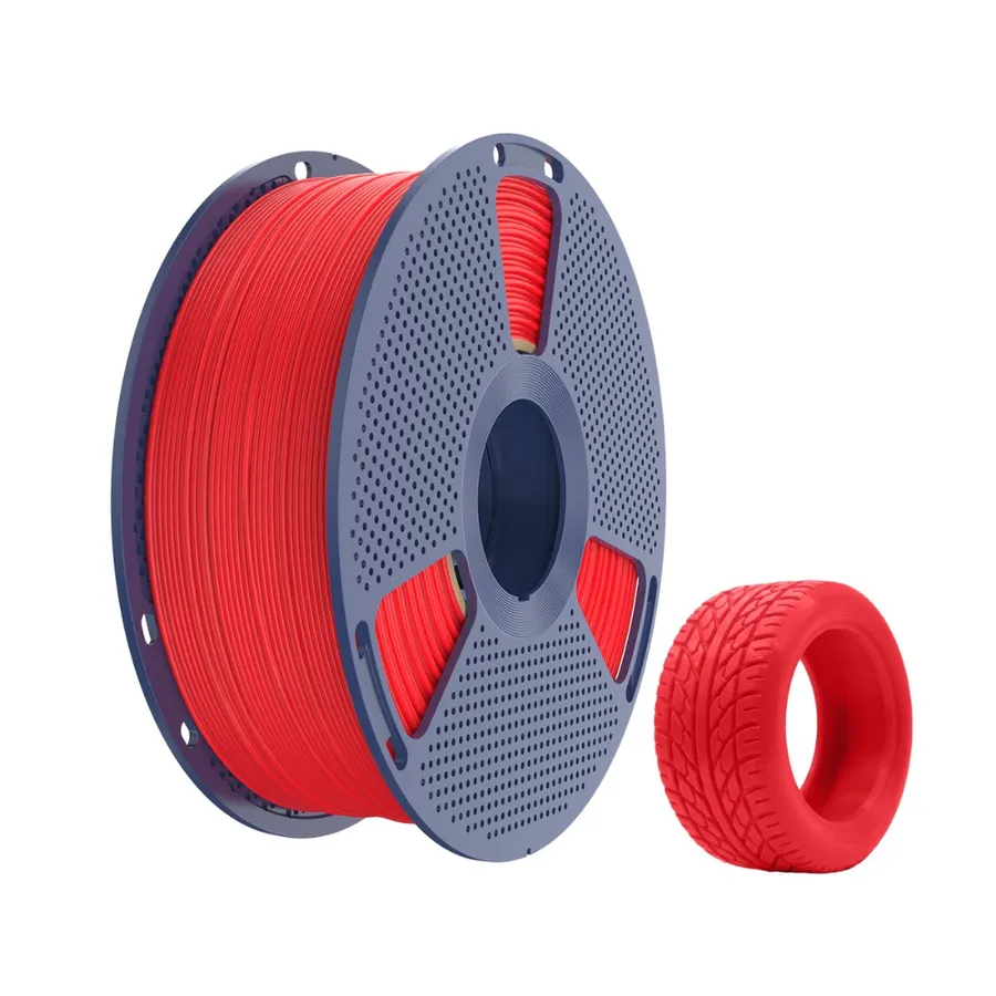 Filamento Impressão 3D Sunlu Tpu Flexivel 95A Vermelho 1kg