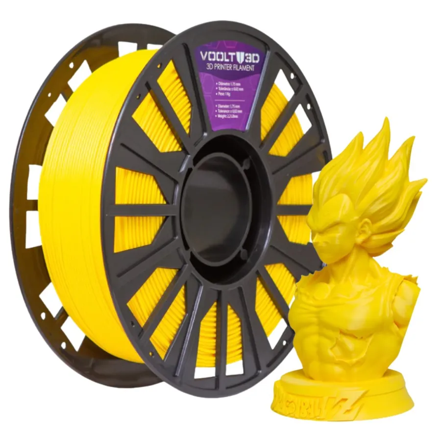 Filamento Impressão 3D Voolt Pla Amarelo 1Kg