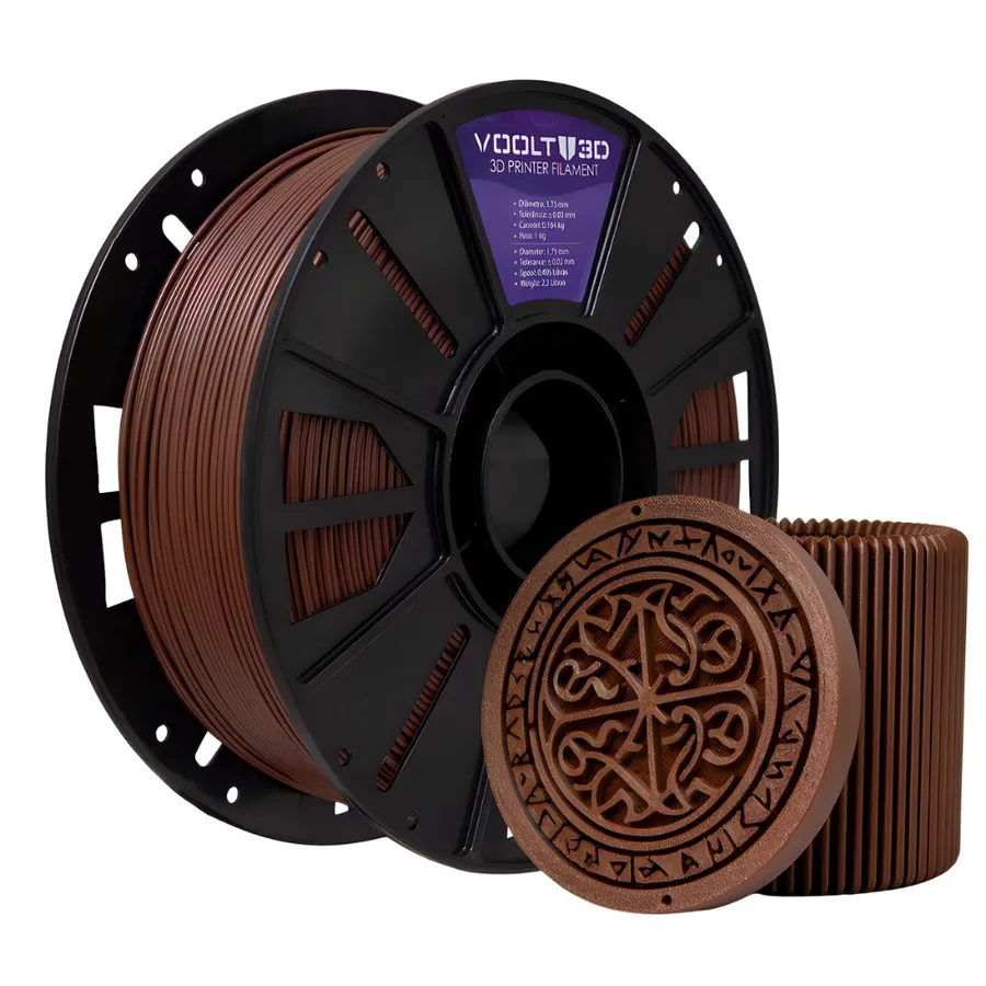 Filamento Impressão 3D Voolt Pla Marrom 1Kg