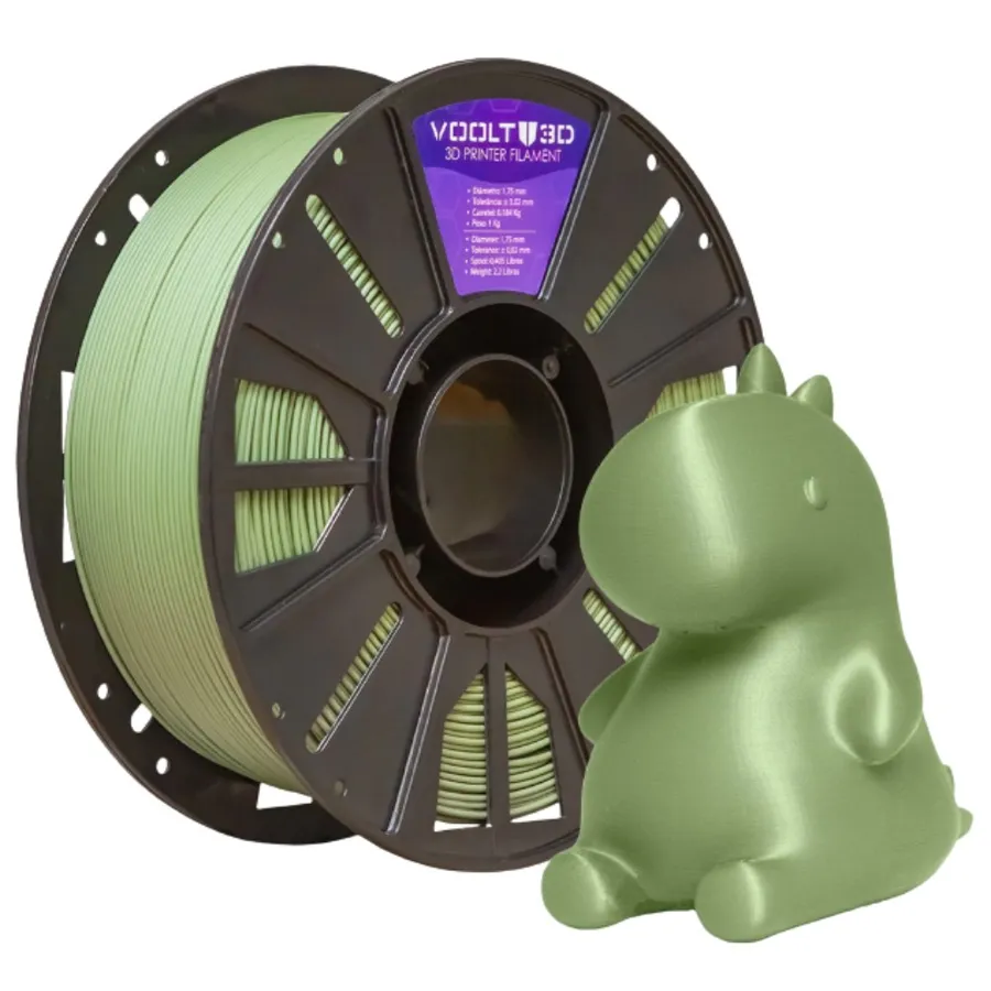 Filamento Impressão 3D Voolt Pla Velvet Verde Oliva Fosco 1Kg