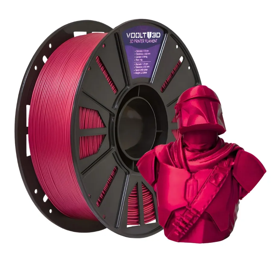 Filamento Impressão 3D Voolt Pla Vermelho Marsala 1Kg