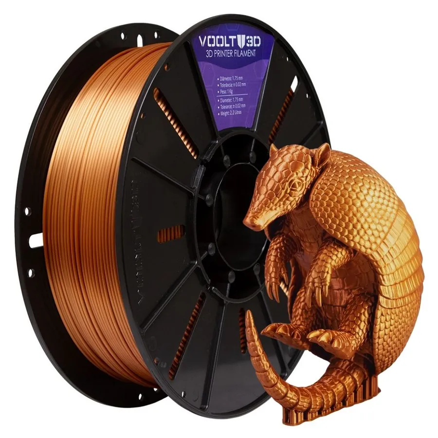 Filamento Impressão 3D Voolt3D PLA V-Silk Cobre 1Kg